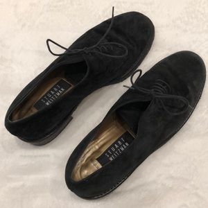 AUTHENTIC Stuart Weitzman black suede loafers